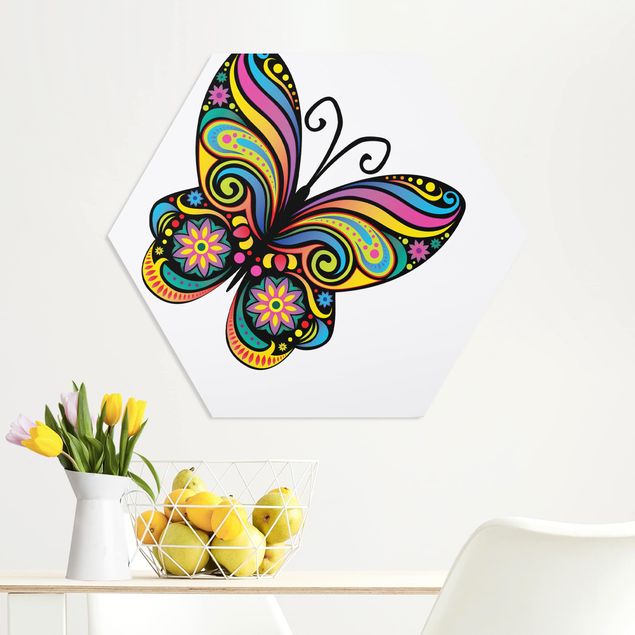 Wanddeko Küche No.BP22 Mandala Schmetterling