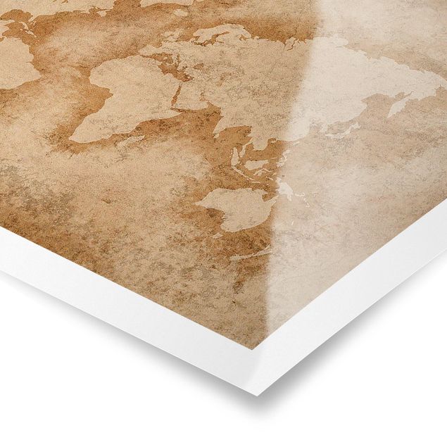 Poster bestellen Antike Weltkarte