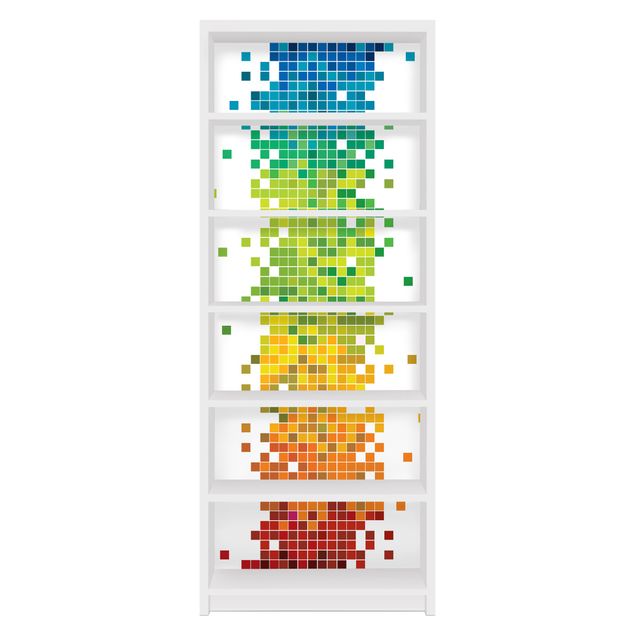 Möbelfolie Pixel-Regenbogen