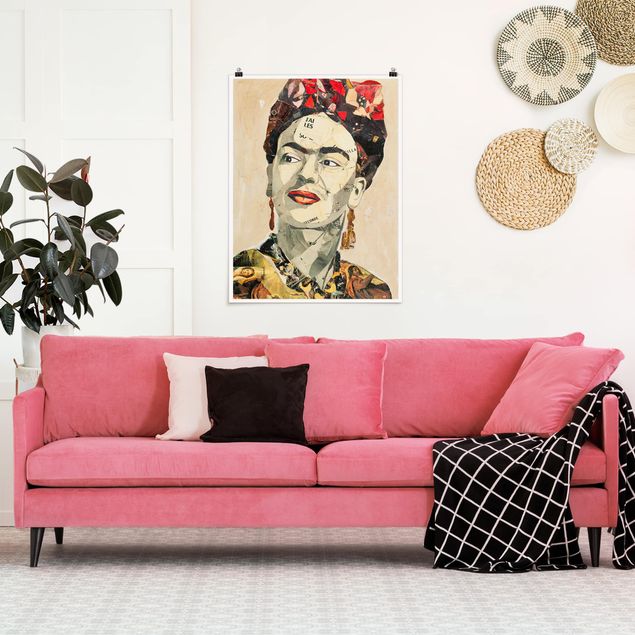 Poster Kunstdruck Frida Kahlo - Collage No.2