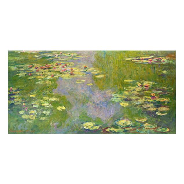 Spritzschutz Blumen Claude Monet - Grüne Seerosen