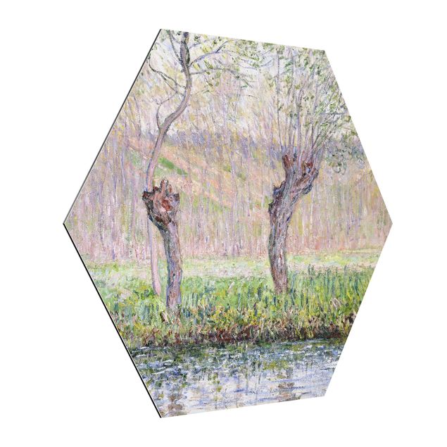 Wandbilder Bäume Claude Monet - Weidenbäume Frühling