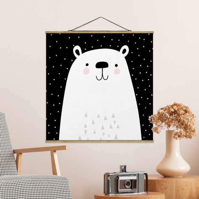 Wandbilder Bären Tierpark mit Mustern - Eisbär