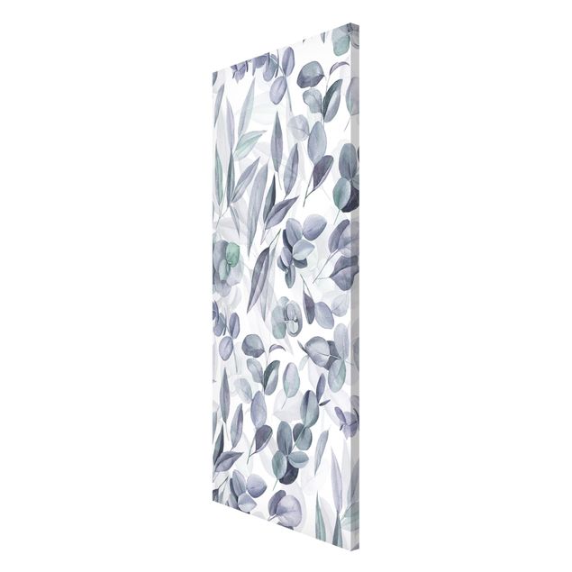 Wandbilder Floral Blaue Eukalyptus Aquarellblätter