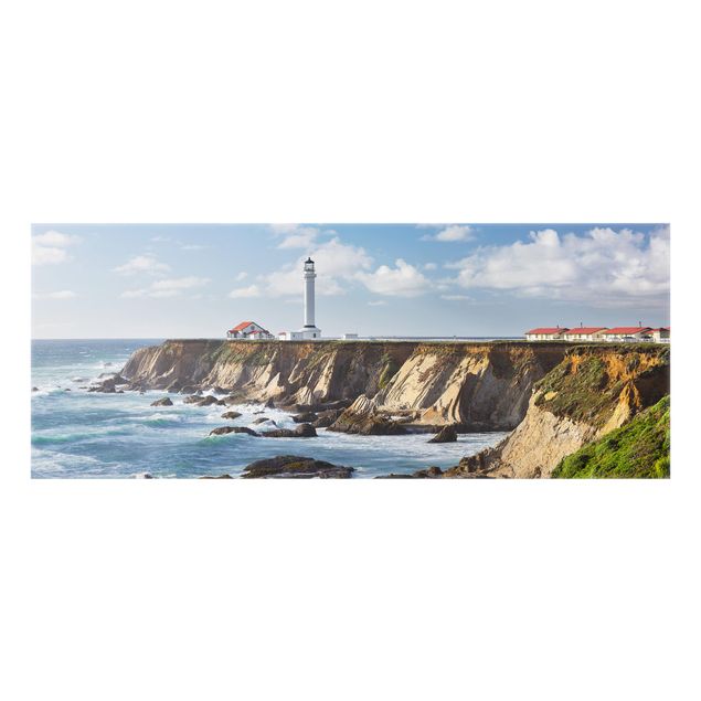 Spritzschutz Glas - Point Arena Lighthouse Kalifornien - Panorama - 5:2