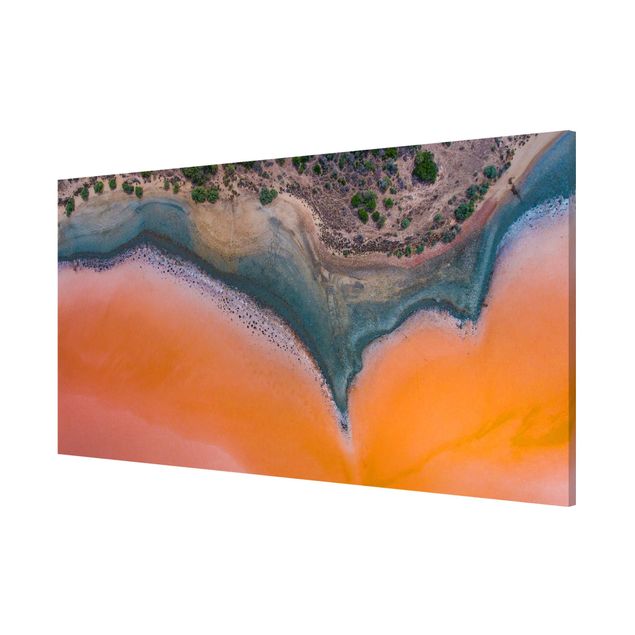Wandbilder Natur Oranges Seeufer auf Sardinien