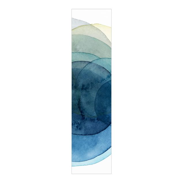 Schiebevorhang abstrakt Urknall - blau