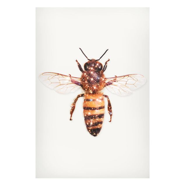 Magnettafeln Tiere Biene mit Glitzer