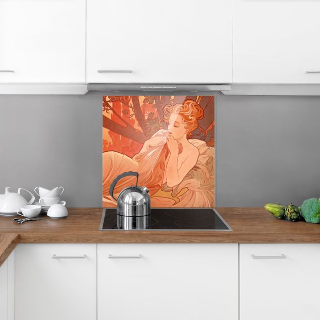 Küche Dekoration Alfons Mucha - Abenddämmerung
