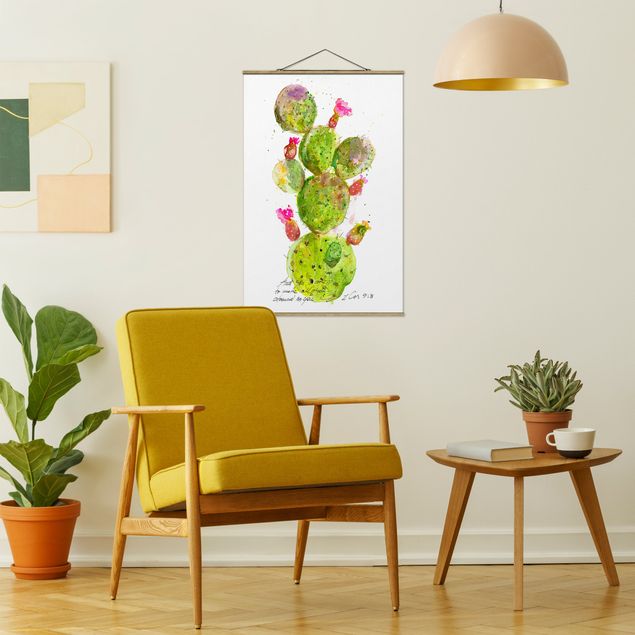 Wandbilder Floral Kaktus mit Bibelvers III
