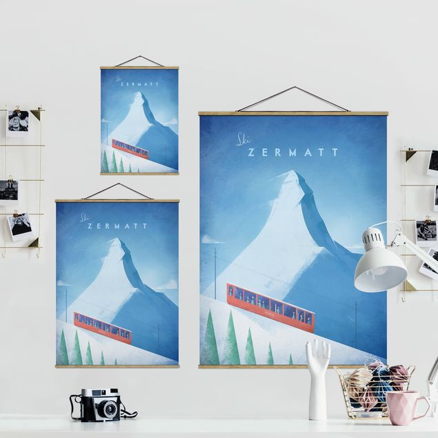 Wandbilder Kunstdrucke Reiseposter - Zermatt