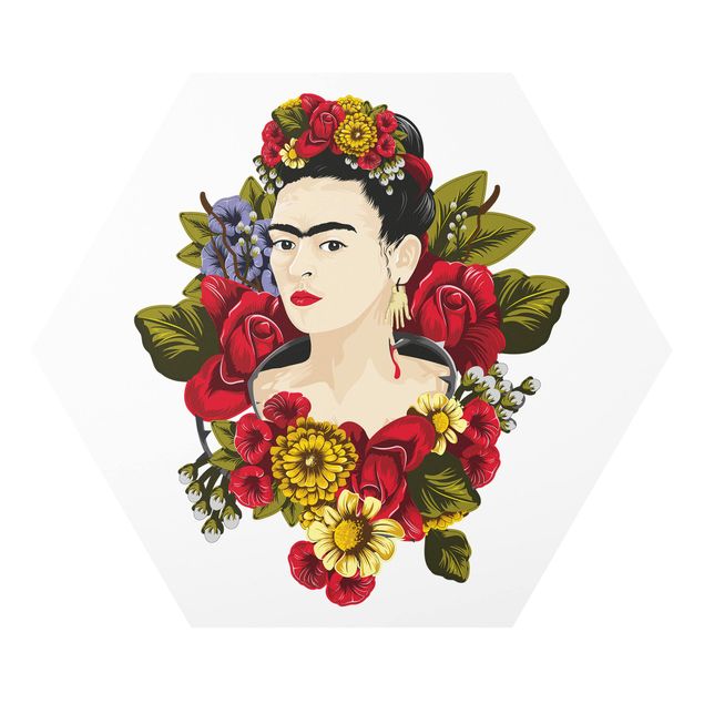 Wandbilder Kunstdrucke Frida Kahlo - Rosen