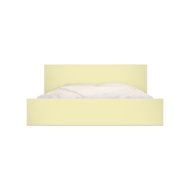 Möbelfolie für IKEA Malm Bett niedrig 140x200cm - Klebefolie Colour Crème