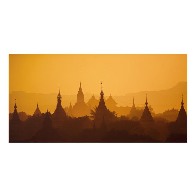 Spritzschutz Glas - Tempelstadt in Myanmar - Querformat - 2:1