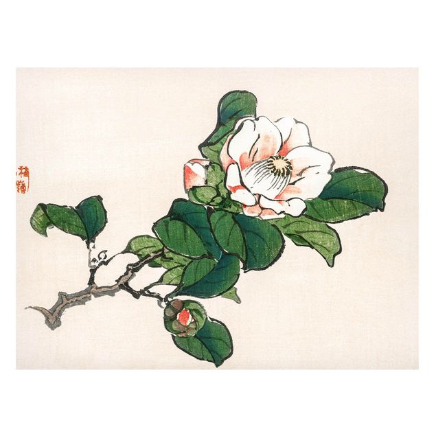 Magnettafeln Blumen Asiatische Vintage Zeichnung Apfelblüte