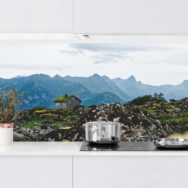 Küche Dekoration Einsame Hütte in Norwegen