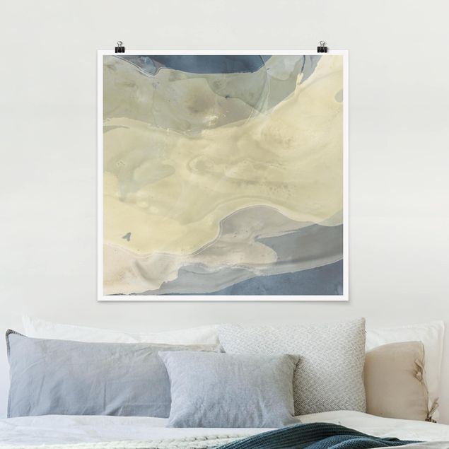 Poster abstrakt Ozean und Wüste I