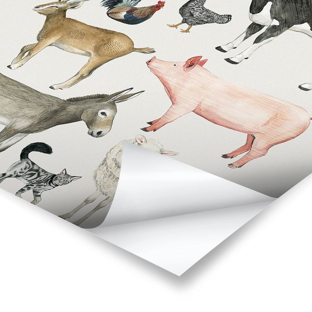 Poster bestellen Bauernhof Tierfamilie I