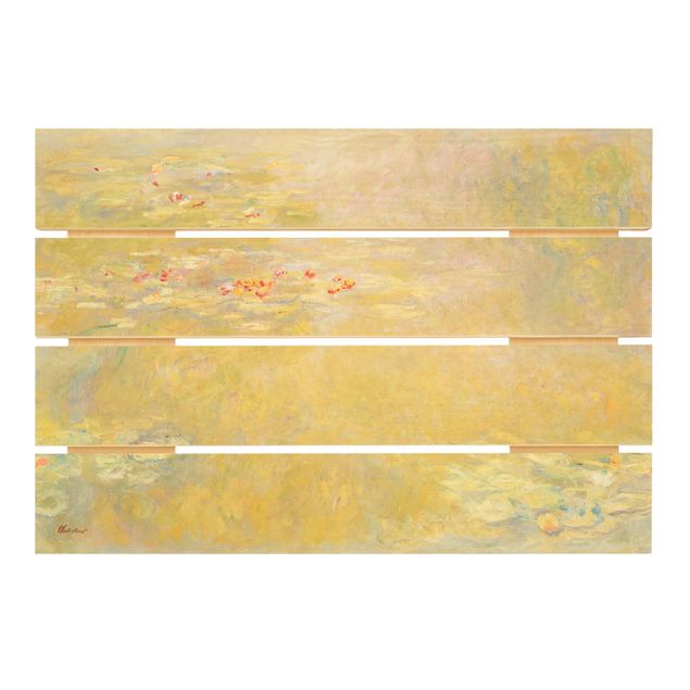 Holzbild Natur Claude Monet - Seerosenteich