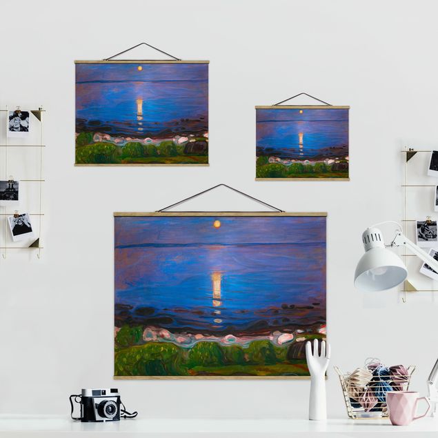 Wandbilder Strände Edvard Munch - Sommernacht am Meeresstrand