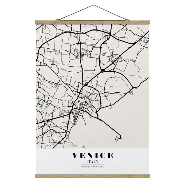 Wandbilder Weltkarten Stadtplan Venice - Klassik