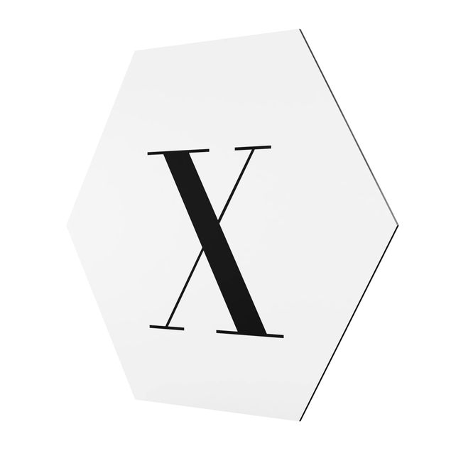 Hexagon Bilder Buchstabe Serif Weiß X