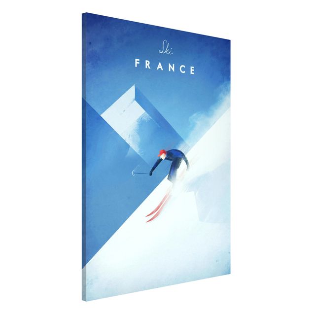 Küche Dekoration Reiseposter - Ski in Frankreich