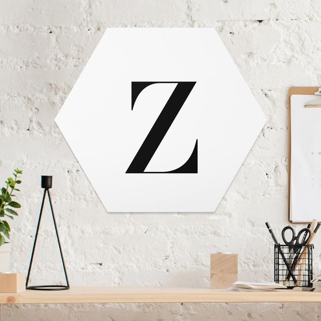 Wandbilder Buchstaben Buchstabe Serif Weiß Z