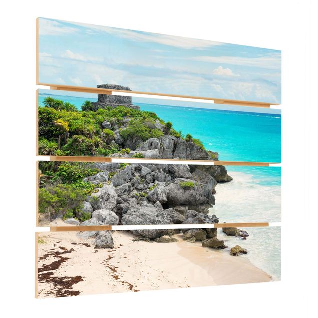 schöne Bilder Karibikküste Tulum Ruinen