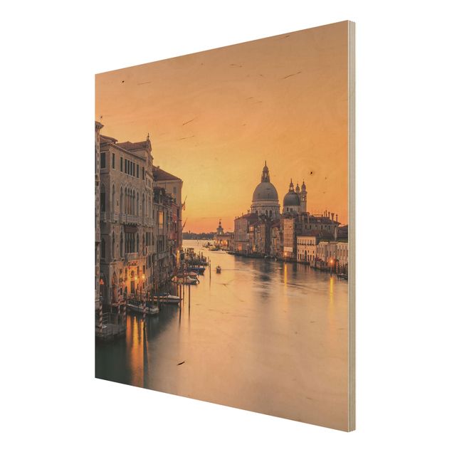 Bilder auf Holz Goldenes Venedig