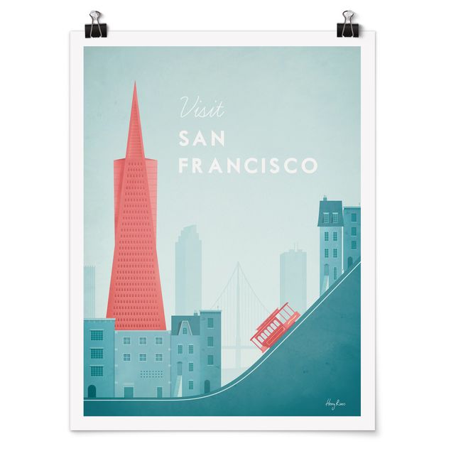 Poster Kunstdruck Reiseposter - San Francisco