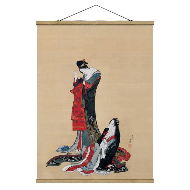 Wandbilder Kunstdrucke Katsushika Hokusai - Zwei Kurtisanen
