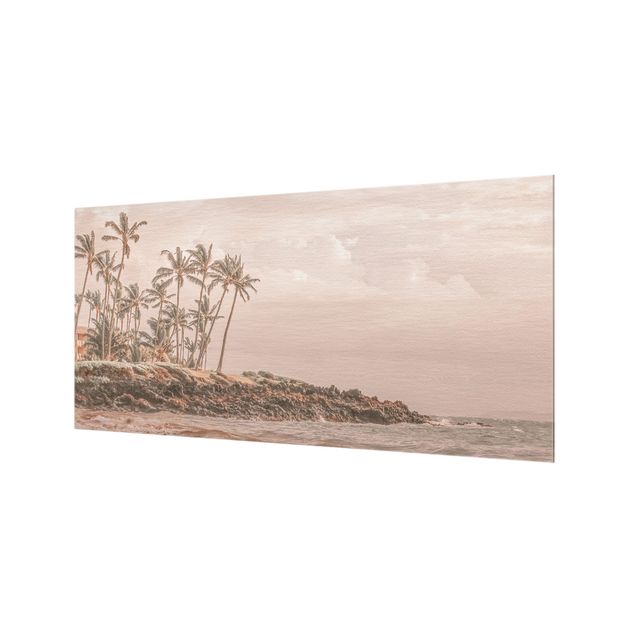 Spritzschutz Glas - Aloha Hawaii Strand - Querformat 2:1