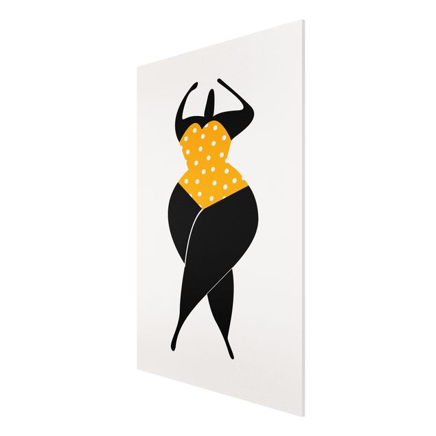 Wandbilder Kunstdrucke Miss Dance Gelb
