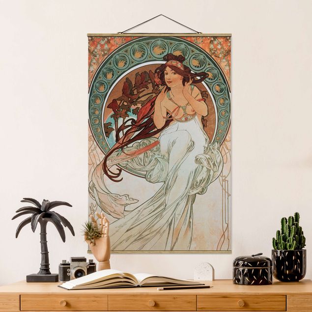 Art Deco Bilder Alfons Mucha - Vier Künste - Die Musik