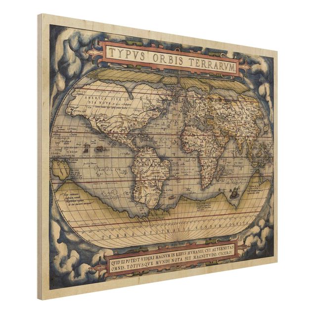 Küche Dekoration Historische Weltkarte Typus Orbis Terrarum