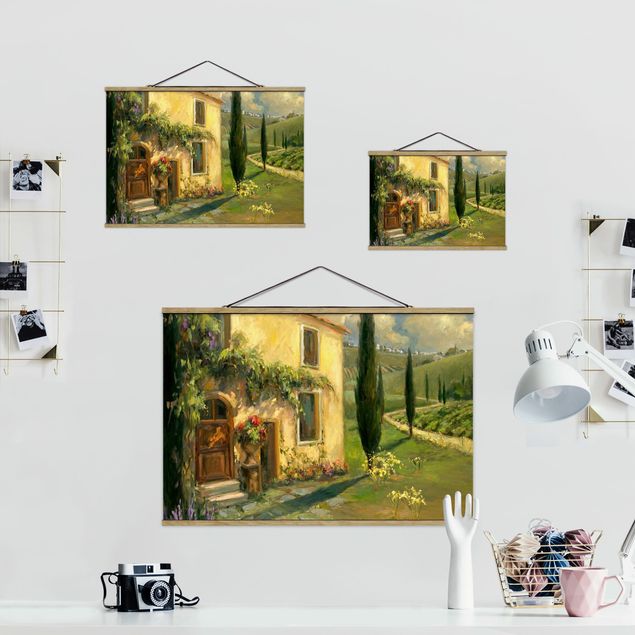 Wandbilder Modern Italienische Landschaft - Zypresse