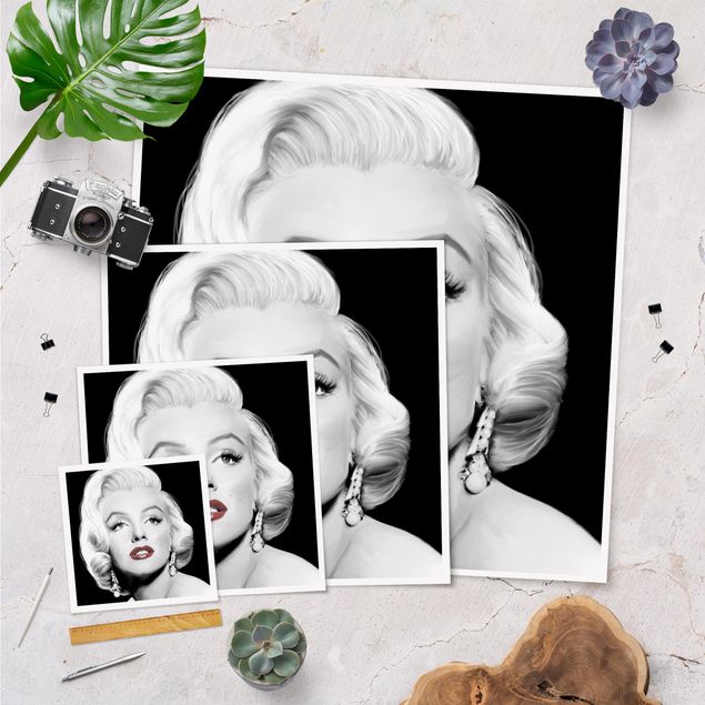 Poster kaufen Marilyn mit Ohrschmuck