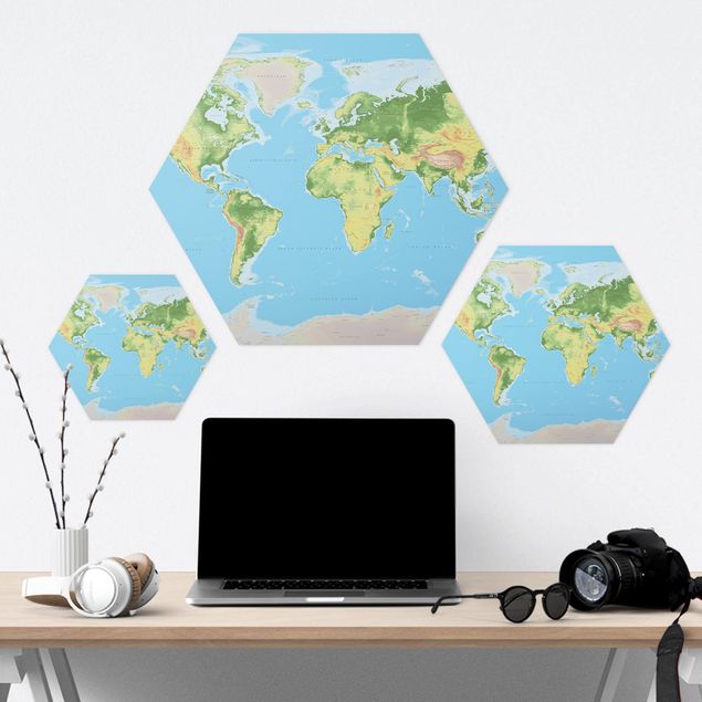 Hexagon Bild Forex - Physische Weltkarte