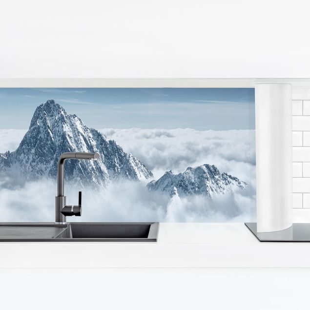 Küchenrückwand Folie Die Alpen über den Wolken