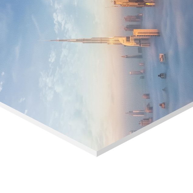 Hexagon Bilder Dubai über den Wolken