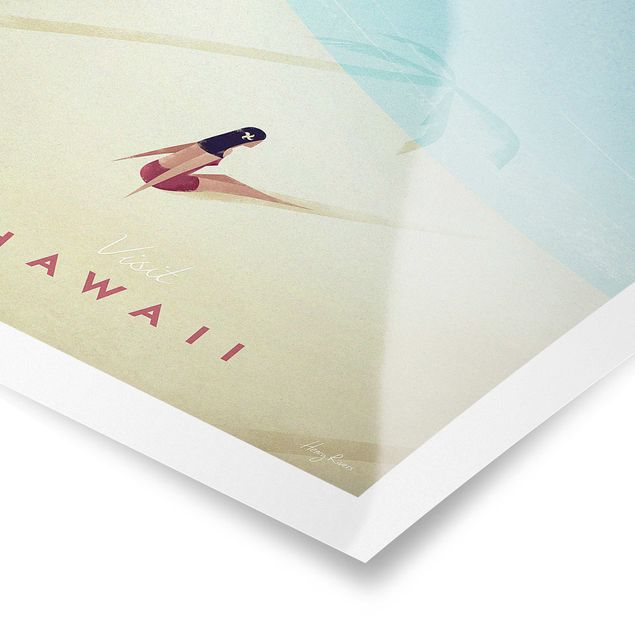 Poster Kunstdruck Reiseposter - Hawaii