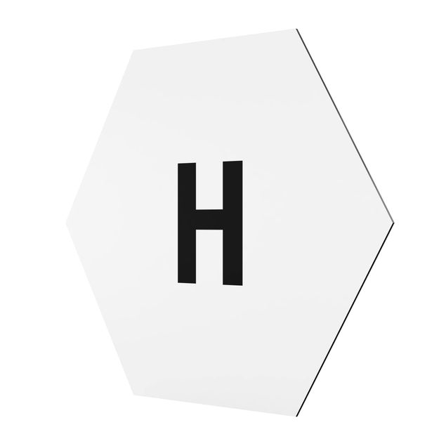 Hexagon Bilder Buchstabe Weiß H