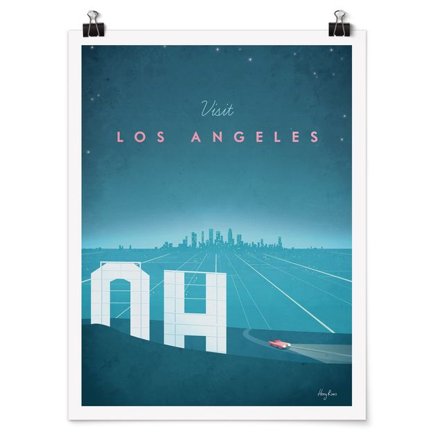 Poster Kunstdruck Reiseposter - Los Angeles