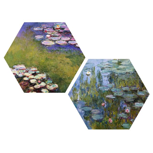 Wandbilder Kunstdrucke Claude Monet - Seerosen Set