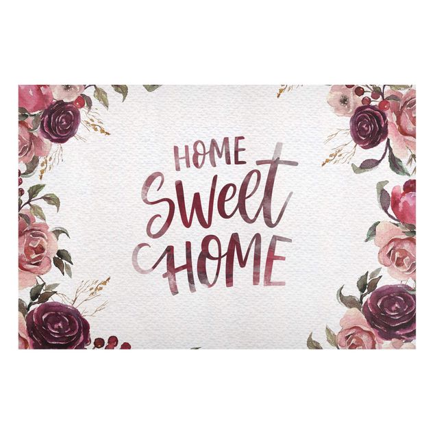 Wandbilder Familie Home Sweet Home Aquarell auf Papier