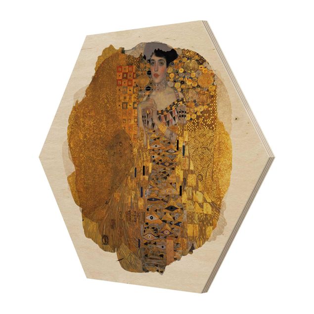 Holzbilder Wasserfarben - Gustav Klimt - Adele Bloch-Bauer I