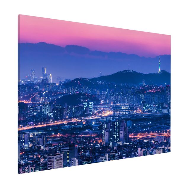 Magnettafel - Skyline von Seoul - Querfromat 4:3