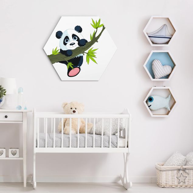 Wandbilder Pandas Kletternder Panda