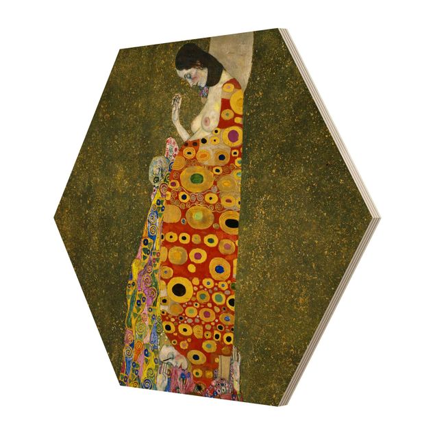 Bilder auf Holz Gustav Klimt - Die Hoffnung II